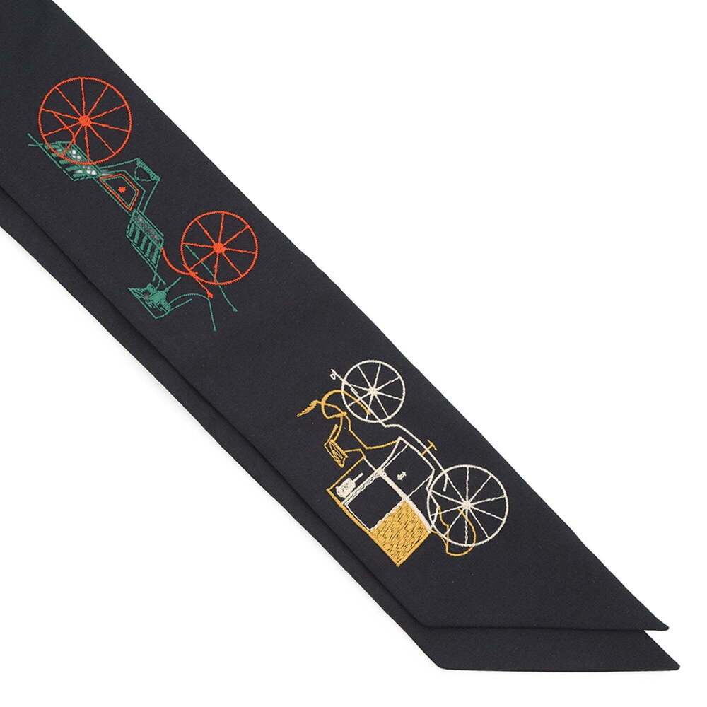 HERMES Authentic Blue Silk Scarf - Picture 4 of 8